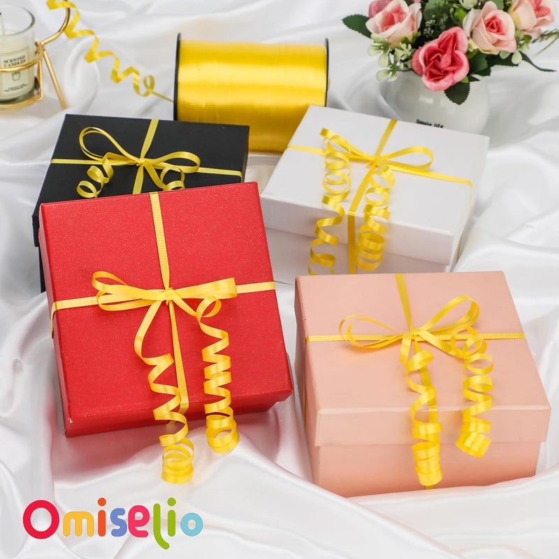 OMISELIO Yellow Ribbon - 500 Yard Crimped Curly Ribbon for Gift Wrapping, Balloons, Parties & More - Image 2